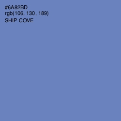 #6A82BD - Ship Cove Color Image